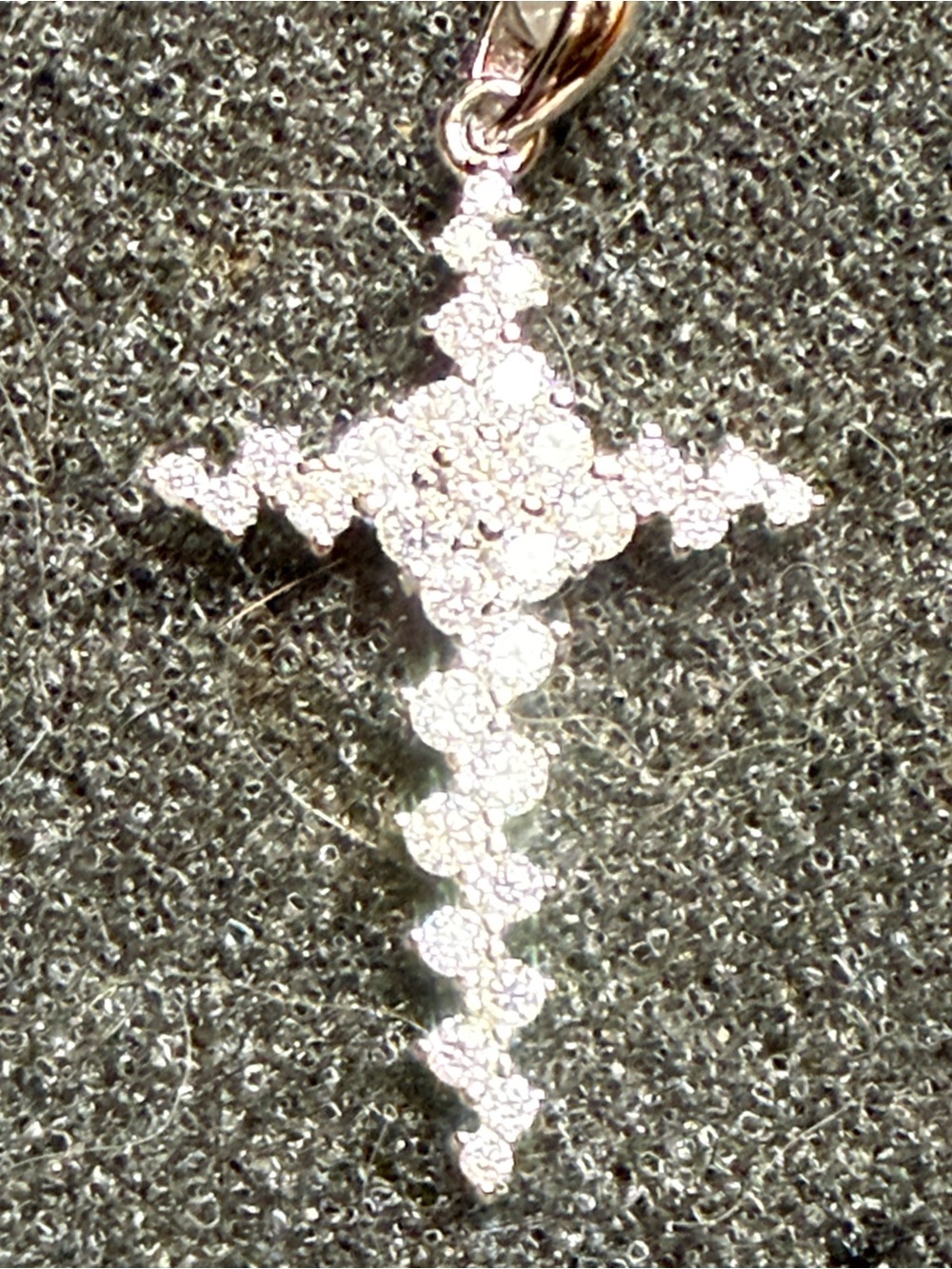 GRA CERTIFIED MOISSANITE DIAMOND 1CT CROSS PENDANT 925 STERLING SILVER NEW - Picture 11 of 13